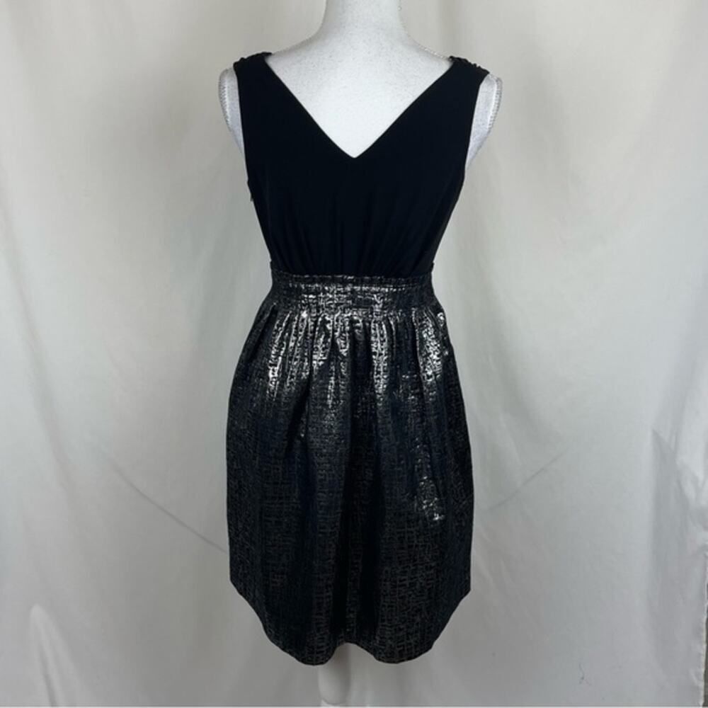 Max & Cleo Black Metallic Silver WhimsiGoth Dress NWOT Size 2 - Picture 5 of 13